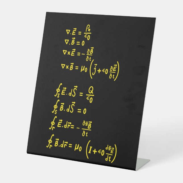 Physics Formula Square Sticker Invitation Pedestal Sign (Front)