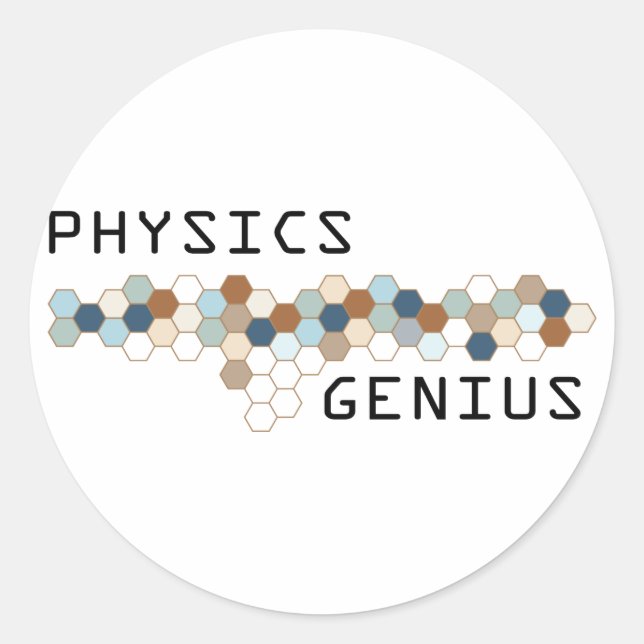 Physics Genius Classic Round Sticker (Front)