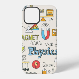 Physics. Hand drawn. Vintage illustration. iPhone 12 Case