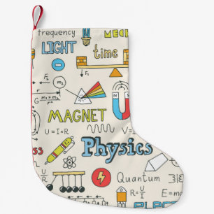Physics. Hand drawn. Vintage illustration. Small Christmas Stocking