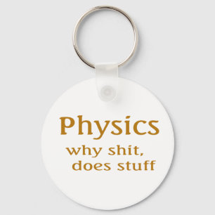 physics humour key ring
