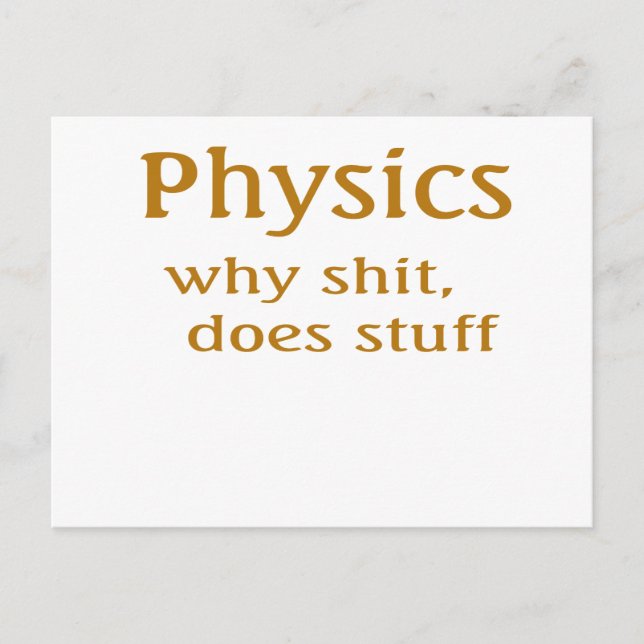 physics humour postcard (Front)