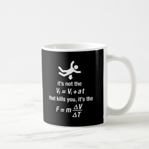 physics - it's the sudden deceleration that kills coffee mug