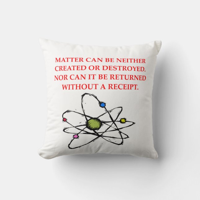 physics joke cushion (Front)