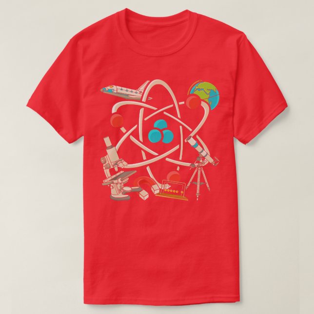 Physics Lab Scientist Atom Physicist Science Nerd  T-Shirt (Design Front)
