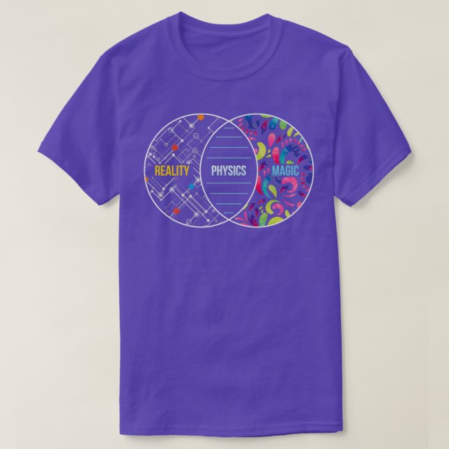 Physics Like Magic But Real Funny Physics Pun Gift T-Shirt (Design Front)