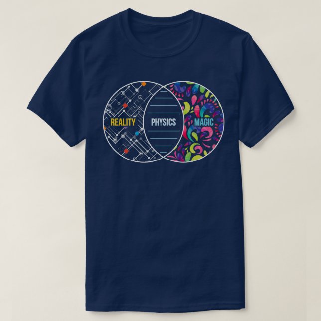 Physics Like Magic But Real Funny Physics Pun Gift T-Shirt (Design Front)