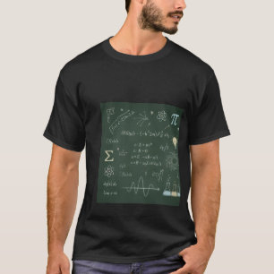 Physics & Math Chalkboard Equations T-Shirt Scie