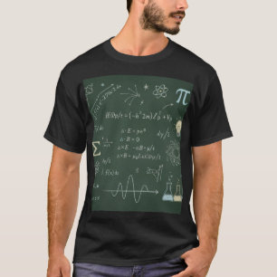 Physics Math Chalkboard Equations T-Shirt STEM