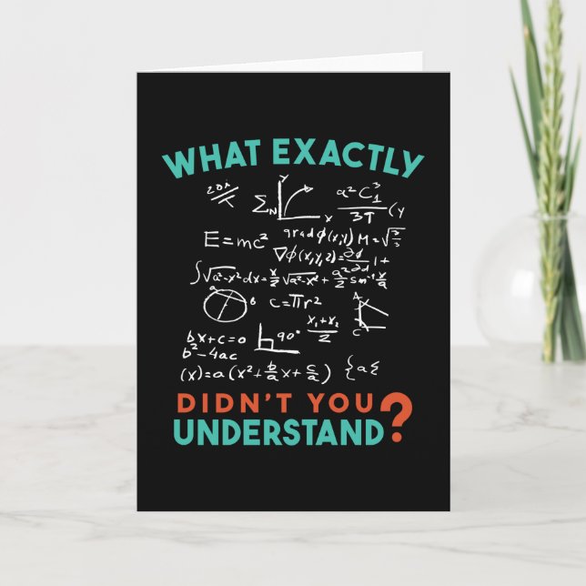 Physics Math Formula Joke Card (Front)