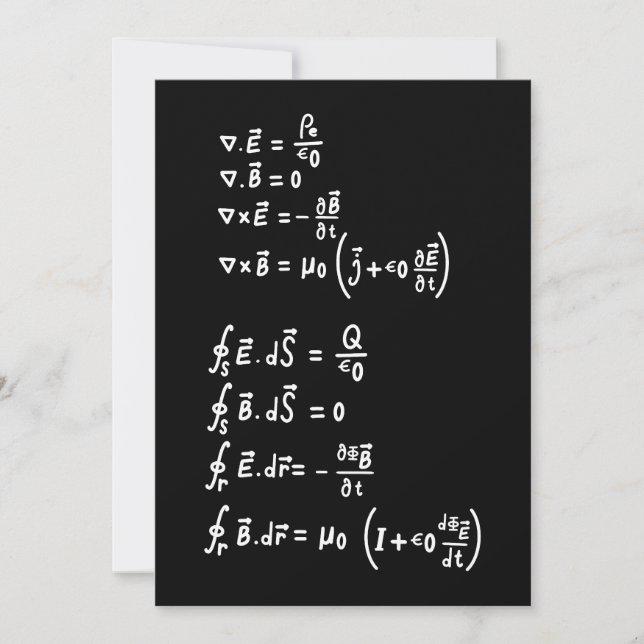 Physics Math Formula Students Teacher  Invitation (Front)