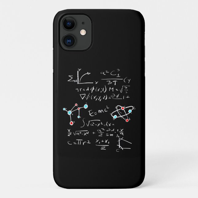 Physics Math Formula Teacher Student Atoms and Mol Case-Mate iPhone Case (Back)
