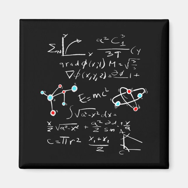 Physics Math Formula Teacher Student Atoms and Mol Magnet (Front)