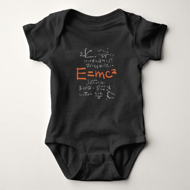 Physics Math Formula Teacher Student EMC2 Baby Bodysuit (Front)
