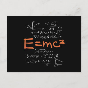 Physics Math Formula Teacher Student EMC2 Postcard