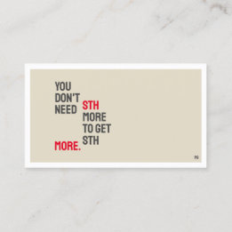 PHYSICS Minimalist Business Card