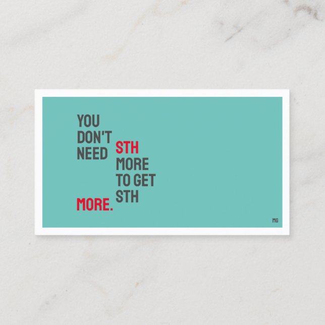 PHYSICS Minimalist Business Card (Back)