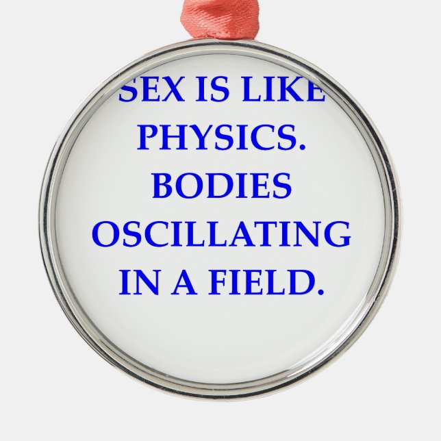 PHYSICS.png Metal Ornament (Front)