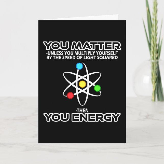 Physics Speed Of Light Funny Card (Front)