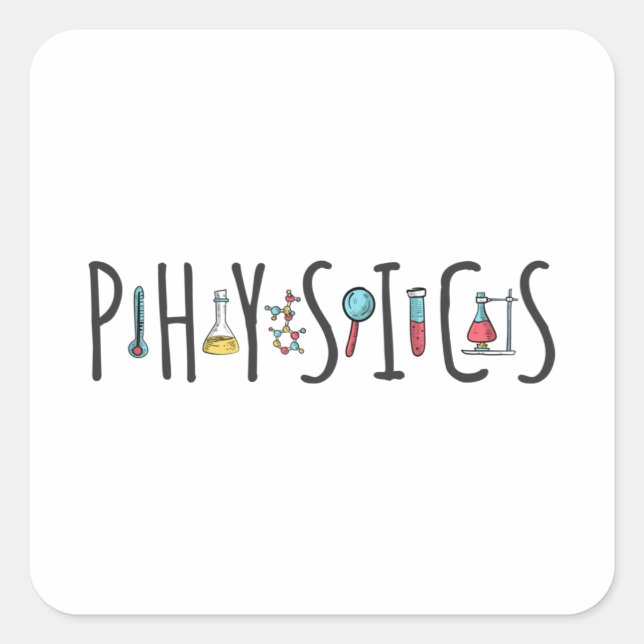 Physics Square Sticker (Front)