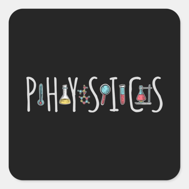 Physics Square Sticker (Front)