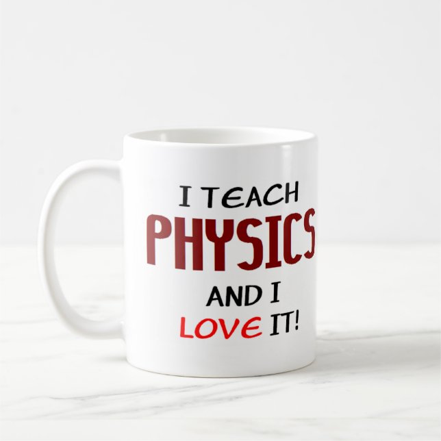 physics teach & love coffee mug (Left)