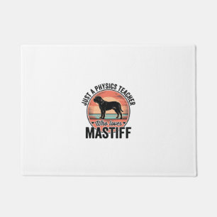 Physics Teacher Loves Mastiff Vintage Dog Shirt_1 Doormat