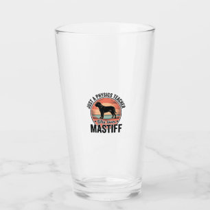 Physics Teacher Loves Mastiff Vintage Dog Shirt_1 Glass