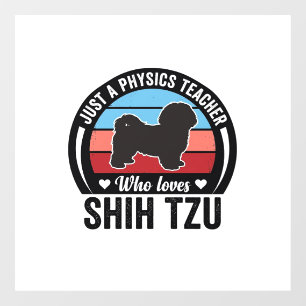 Physics Teacher Shih Tzu Vintage Dog Shirt Design_