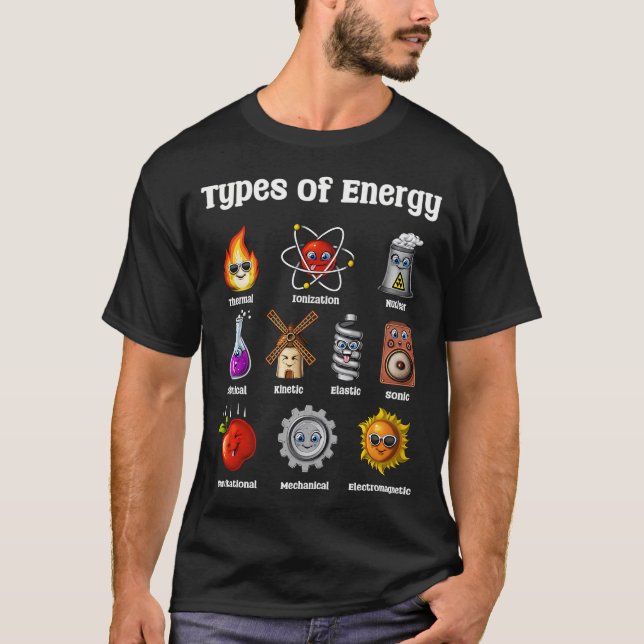 Physics Types Of Energy T-Shirt (Front)