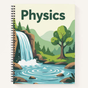Physics Waterfall Nature Study Notebook Science