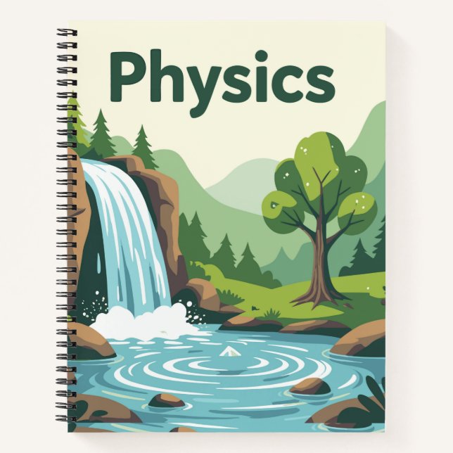Physics Waterfall Nature Study Notebook | Science  (Front)