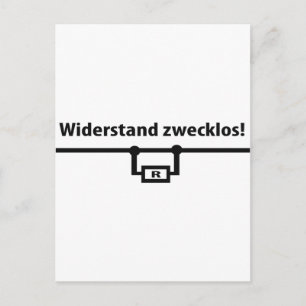 Physik Widerstand zwecklos icon Postcard