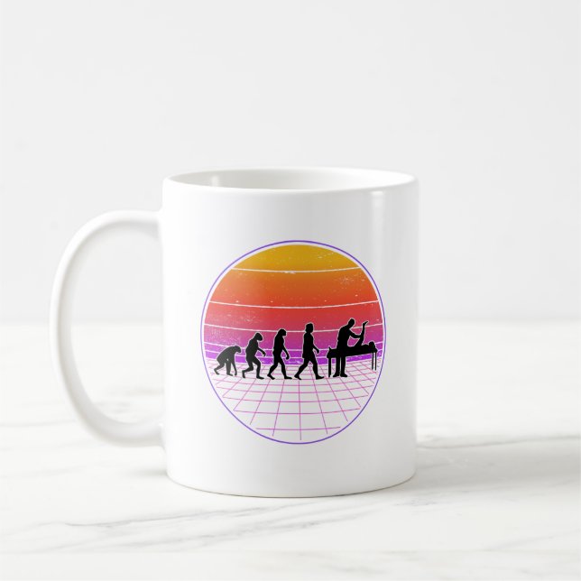Physiotherapist Evolution Vaporwave Physio Coffee Mug (Left)