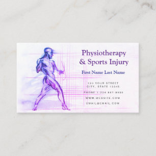 Physiotherapy and Sports Injury Business Card