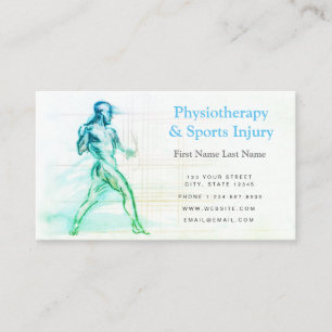 Physiotherapy and Sports Injury Business Card