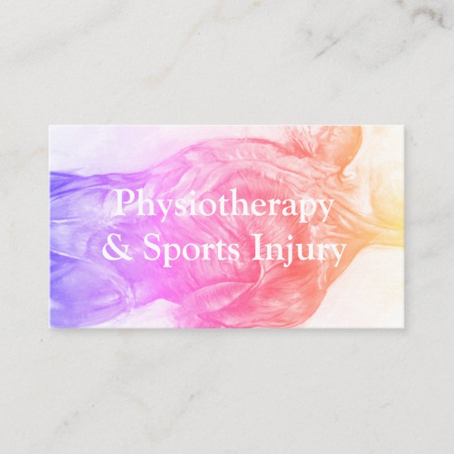 Physiotherapy and Sports Injury Business Card (Front)