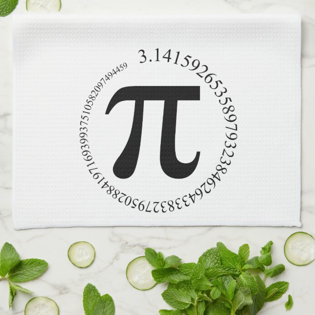 Pi (π) Day Tea Towel (Folded)