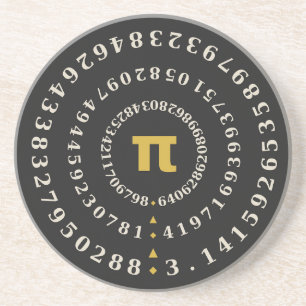 Pi 100 Digits Spiral Math Teacher Pi Day Coaster