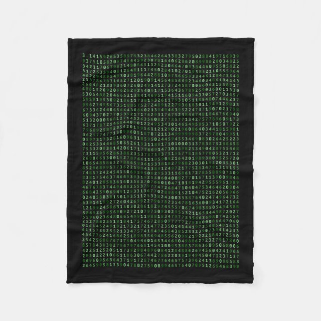 Pi 2025 Digits Matrix Cool Design For Math And Sci Fleece Blanket (Front)
