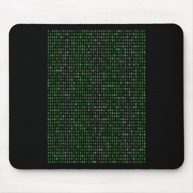 Pi 2025 Digits Matrix Cool Design For Math And Sci Mouse Pad (Front)