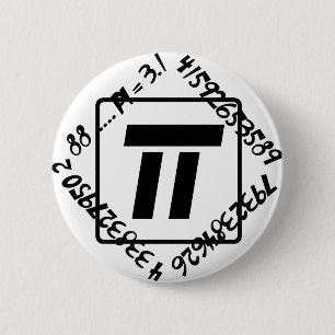PI = 3.14159265358979323846264338327950288 6 CM ROUND BADGE