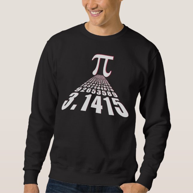 Pi, 3.141592653 sweatshirt (Front)