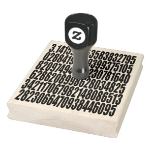 pi= 3.14159 Math Science 118 Digits Pi Day Rubber Stamp