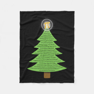 Pi 3.14 Christmas Tree Gift For Math Lovers Studen Fleece Blanket