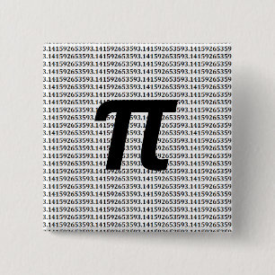 Pi: 3.14 Math Geek 15 Cm Square Badge
