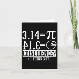 Pi 3.14 Math Happy 14th March Birthday Coincidence Card
