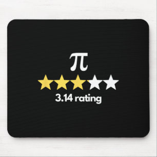 Pi 3.14 Star Rating Funny Pi Humour Pi Day Novelty Mouse Pad