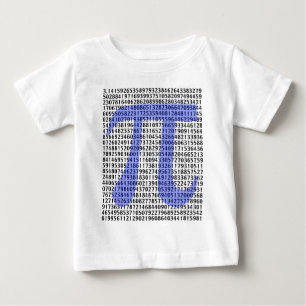 Pi 3.14 to Hundred of Digits Baby T-Shirt