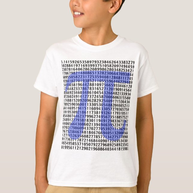 Pi 3.14 to Hundred of Digits T-Shirt (Front)